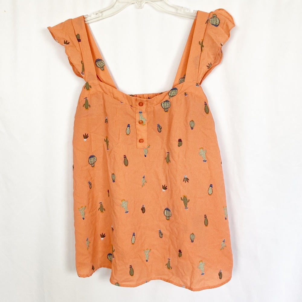 Torrid coral cactus print top 0
